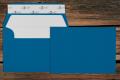 [16409296] Briefhüllen mit Seidenfutter C6 114x162 mm Haftklebend Stahlblau gerippt 100 g/qm